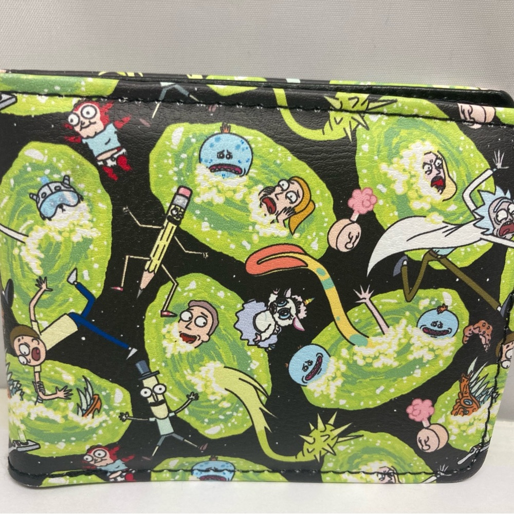 Rick and Morty Bifold Wallet Adult Swim All Over Print Officially Licensed